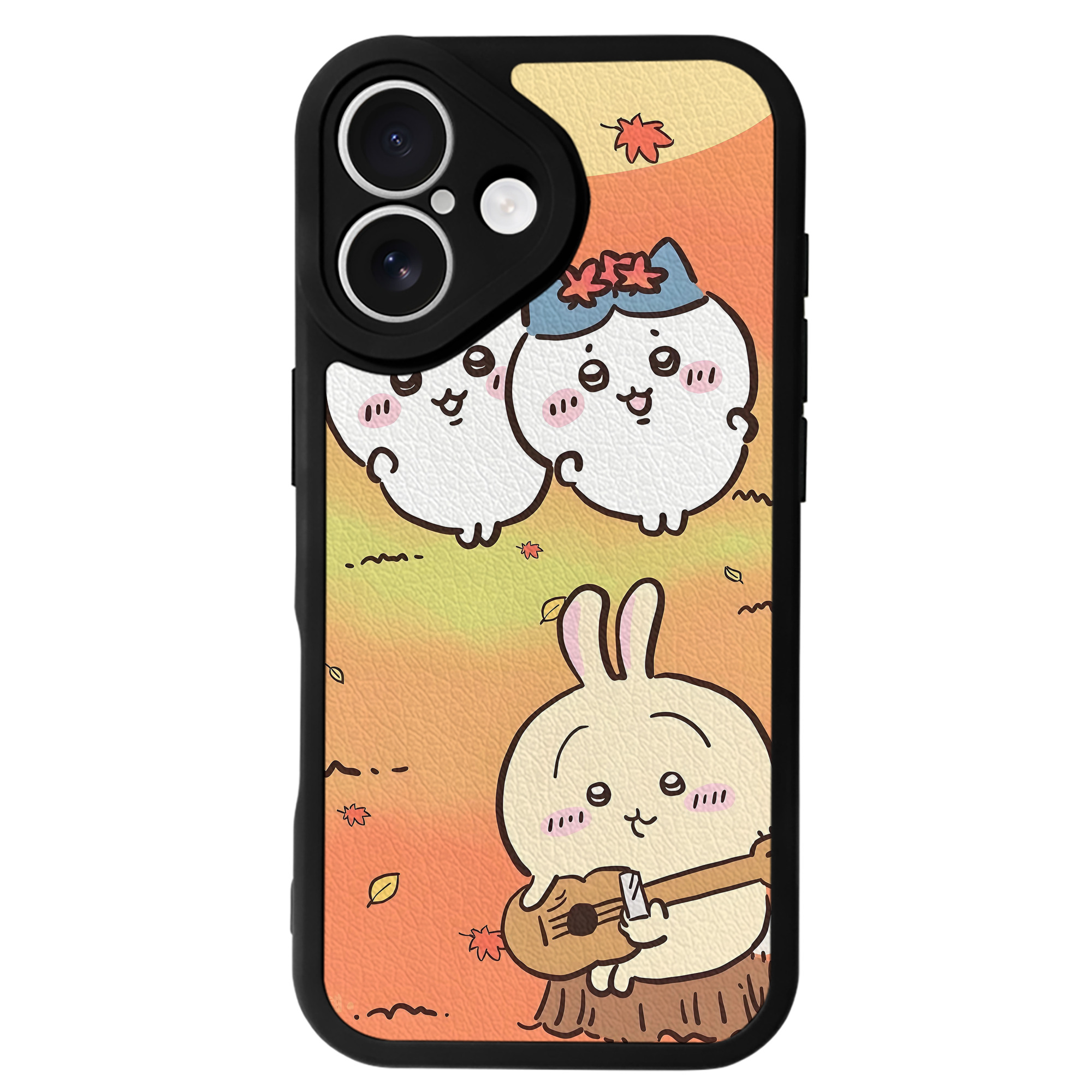 （画像用） ちいかわ Chii-kawa 【iPhone 16シリーズ対応】シリコンスマホケース（レザー調） 材質：シリコン